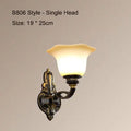 American Living Room Wall Light Luxury Bedroom Bedside Lamp Nordic Creative Living Room Background Wall Room Aisle Glass Light
