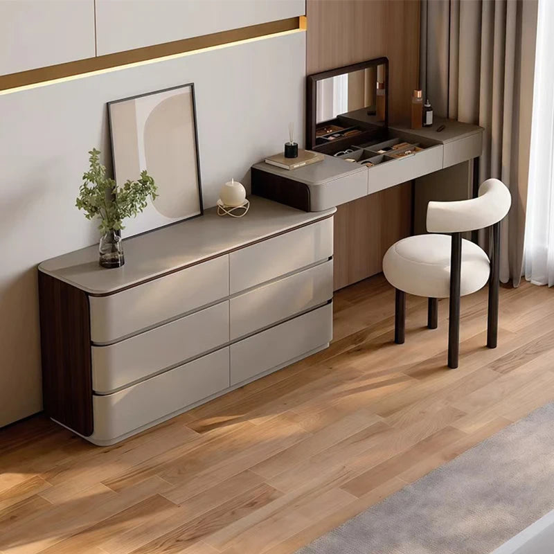 Bedroom Big Dressing Table Vintage Desk Aesthetic Luxury Dressing Table Nordic Girls Espejo Maquillaje Luz Home Furniture
