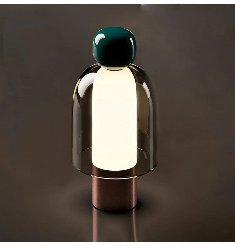 Modern Living Room Decoration Ornaments USB Charging Lamp Minimalist Study Master Bedroom Daughter's Room Glass Desk LED Lamp