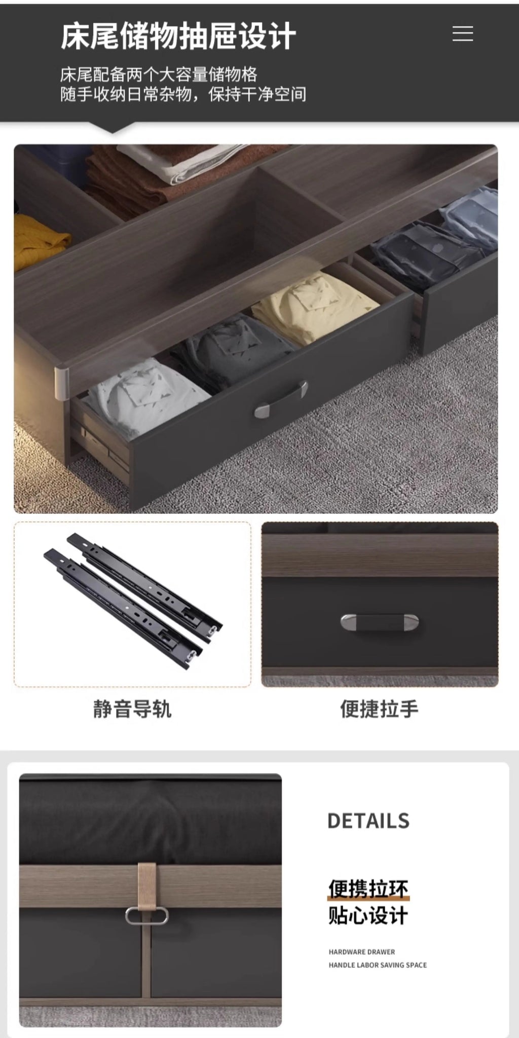 Unique Bedroom Bed Aesthetic Modern Girls Storage Luxury Bed Lounge Sleeping Headboard Letto Matrimoniale Home Accessories