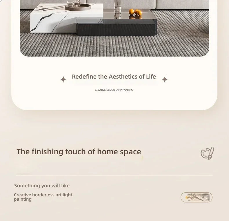 Living room decoration painting LED ambient wall light painting modern luxury sofa background wall, minimalist hanging painting