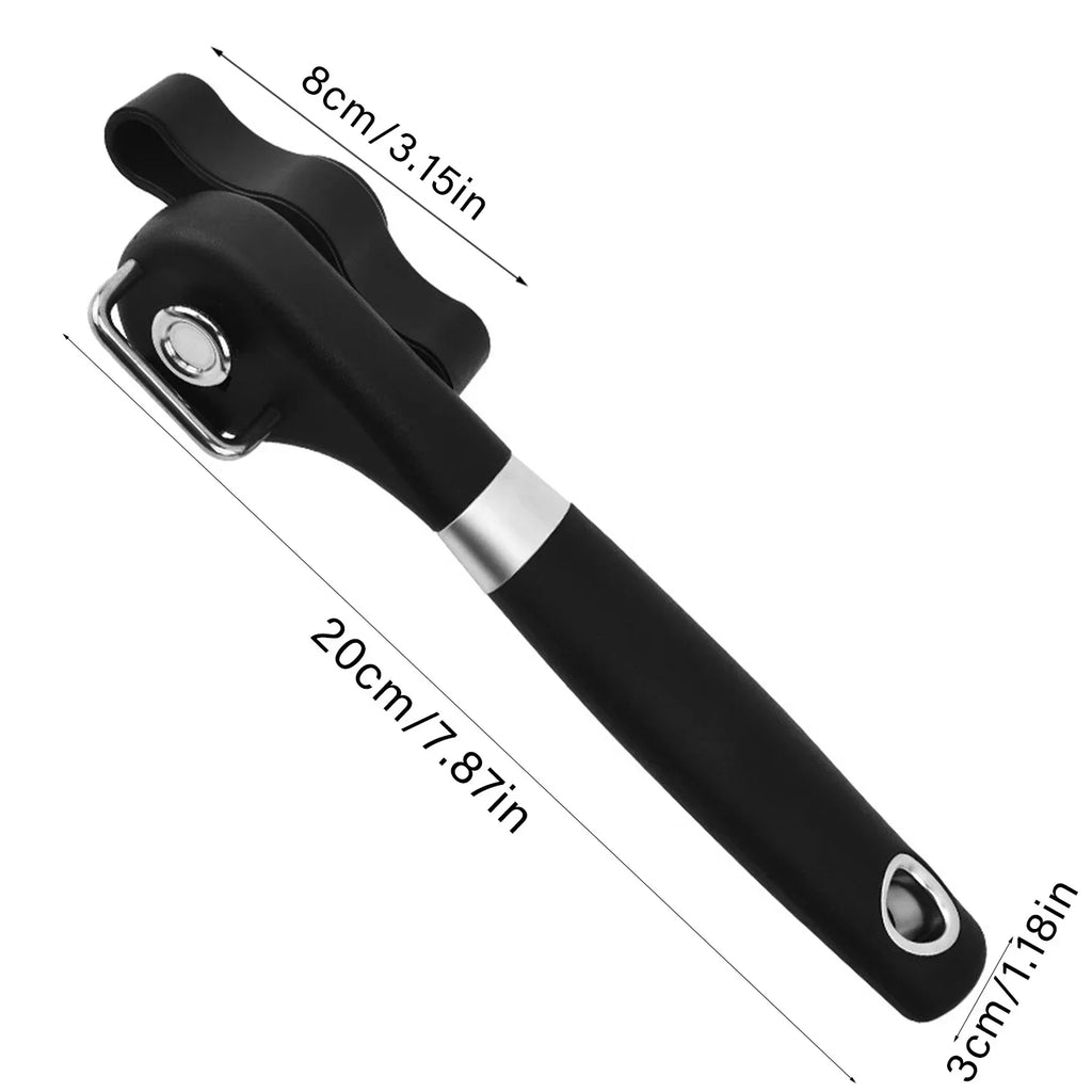 Kitchen Manual Can Opener, Side Cutting Can Opener with Non-Slip Plastic Handle, Practical Opening Tool for Daily Use