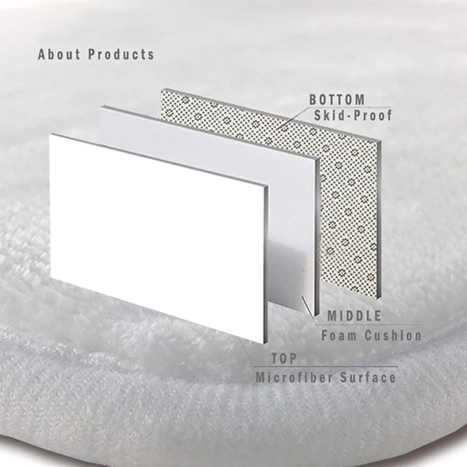 Living Room Bedroom Table Large Area Rug Kitchen Floor Mat Bathroom Non-Slip  Vinyl Disc Player