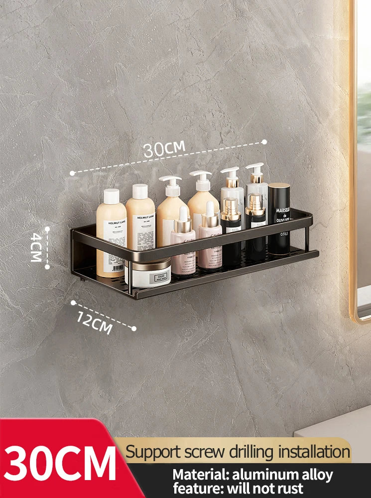 Bathroom Rack Bathroom Shelf Toilet Space Aluminum Hanging Rack Bathroom Organizer Hang on the Wall