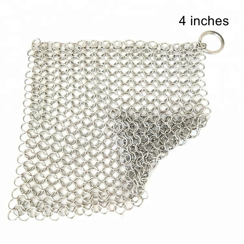 Kitchen Cleaning Ring Stainless Steel Cleaner Chainmail Scrubber Accessories Reusable Washing Net Cleaning Tool for Home