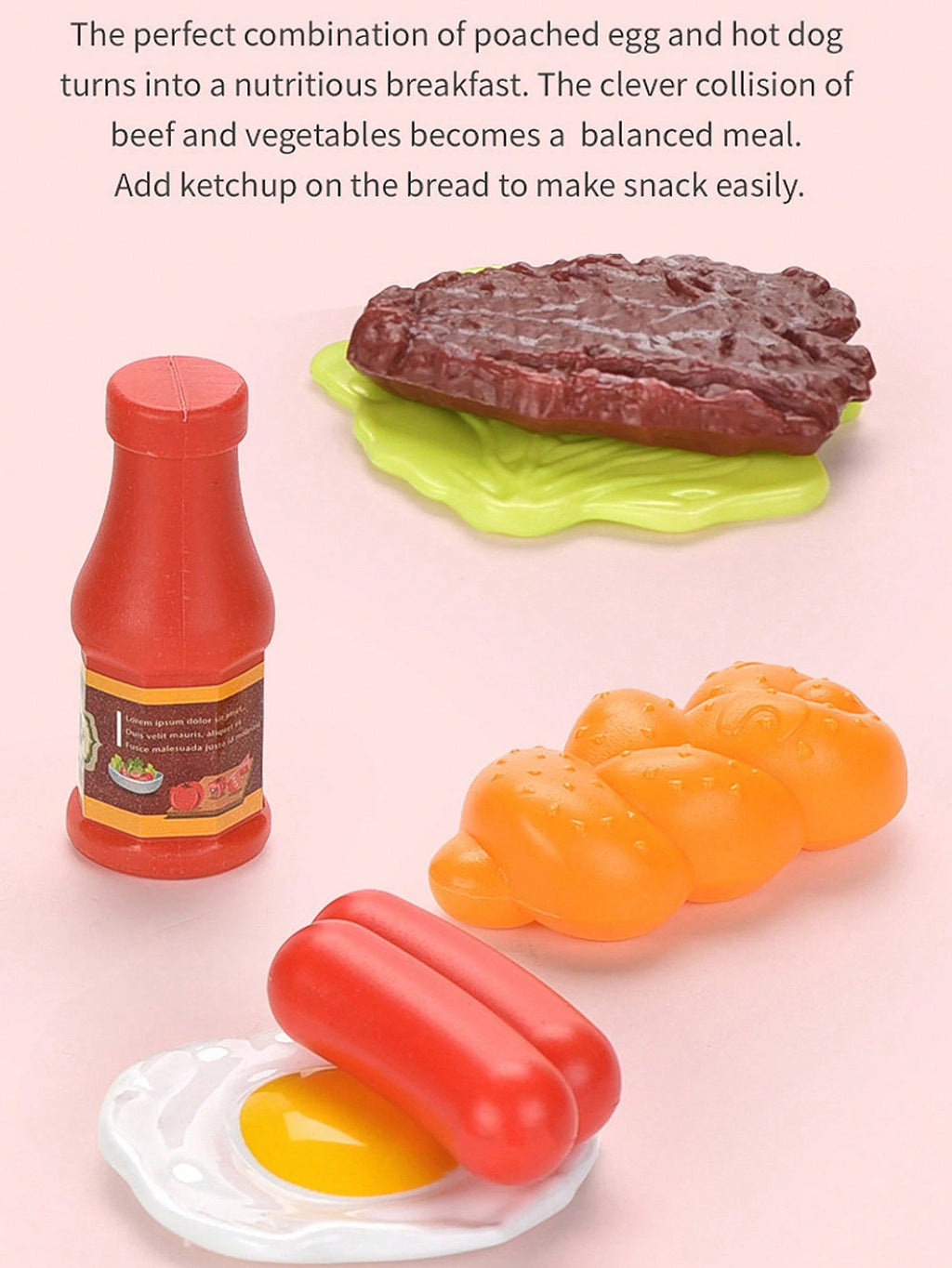 Kids' kitchen play toy, cooking fried eggs and stir-fry, frying pan set, kitchen toy, holiday gift