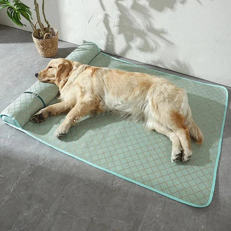 Cooling Bedding for Dogs Mat Pets Supplies Dog Beds Tiny Washable Bed Lie Outdoor House Cushion Mattress Large Pet Accessories