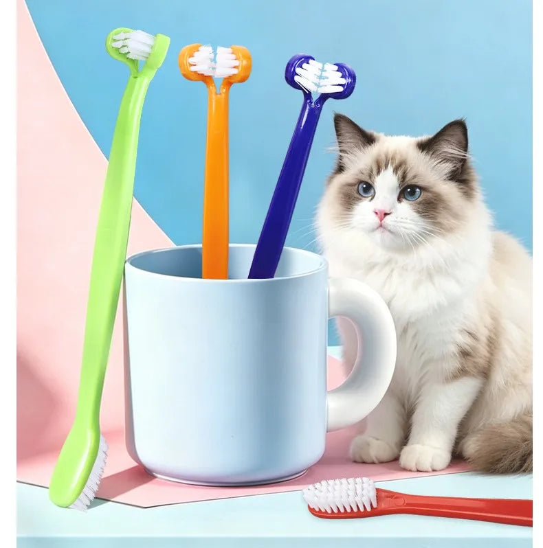 Dog Toothbrush Double-head Dogs Toothbrushes Oral Care Dog Teeth Cleaning Small Pet Mouth Cleaning Cat Toothbrush Pet Products