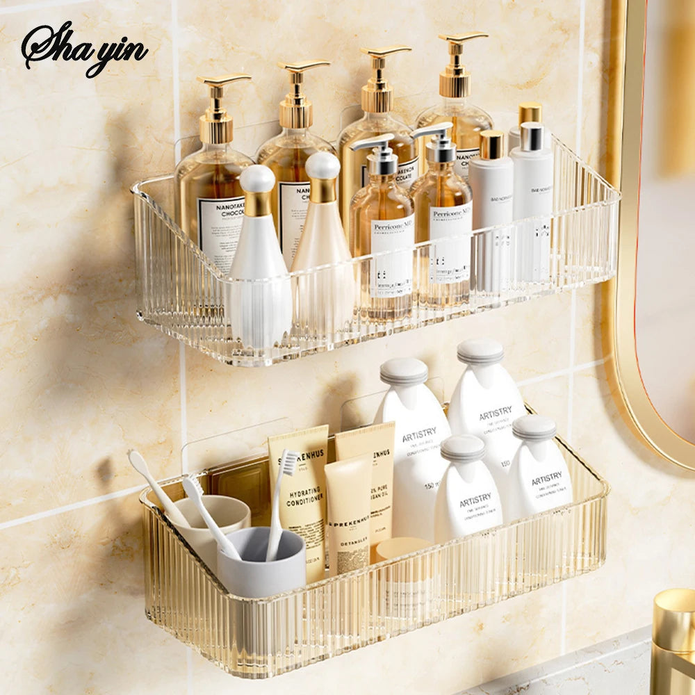 Bathroom Storage Rack Wall Mounted Toilet Washroom Washroom Washbasin Wall Organizing Storage Basket
