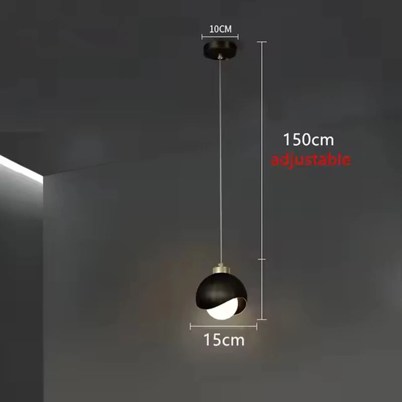 Bedroom Bedside Hanging Pendant Lamp Glass Ball LED Chandelier Lighting Ceiling Modern Interior Home Decor Lights Dining Kitchen