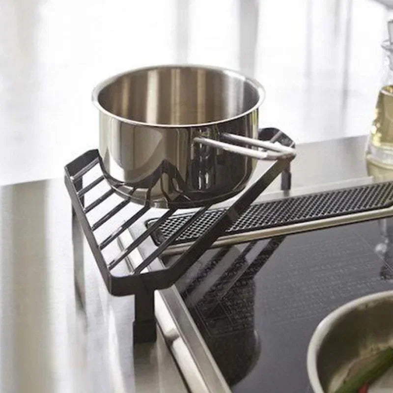 Kitchen Storage Metal Iron Single Layer Kitchen Seasoning Jar Pot Shelf Dish Drying Rack