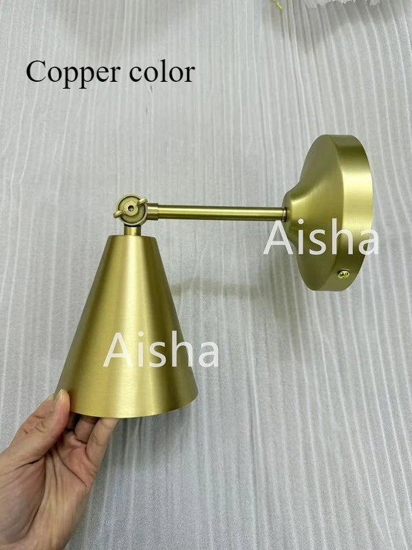 Retro Copper Bedroom Bedside Lamp Read Wall Lamp for Dressing Room Bathroom  Aisle Sconces Entrance Decoration Light