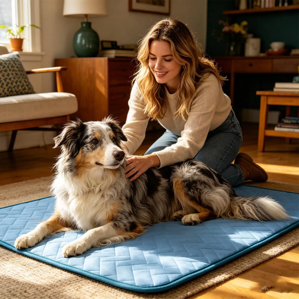 Pet Cooling Mat Pet Ice Silk Cold Pad Dog Foldable Cooling Mat for Outdoor Indoor Backyard Balcony Home Living Room Bedroom