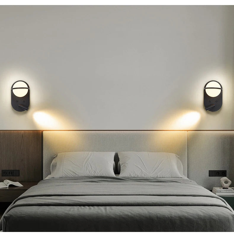 Bedroom Bedside Wall With Switch Wall Lights Creative Led Adjustable Modern Study Living Room Sofa Tv Background Walls Lamp