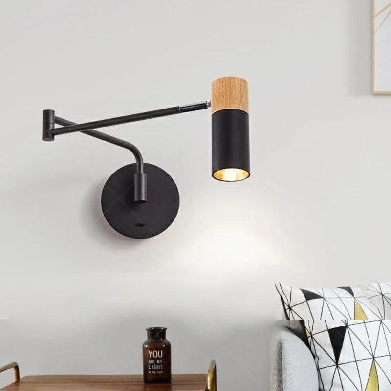 Modern Living Room Rocking Arm Wall Lamp Bedlamps for Bedroom Hotel Creative Telescopic Foldable Reading Wall Lamps