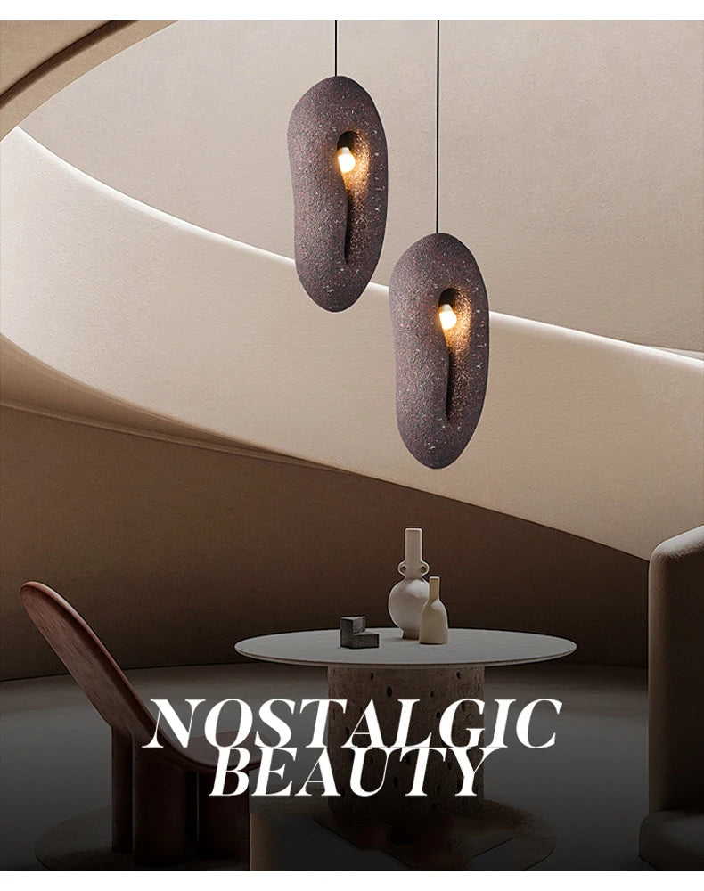 Online Celebrity Designer Dining Room Qingba Small Droplight Japanese Wabi Sabi Retro Red Home Stay Bedside Pendent Lamp