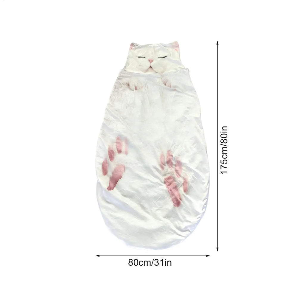 Adult Sleeping Bag Soft Warm Room Decor Cat Envelope Warm Sleeping Bag For Indoor Home Bedroom Living Room Apartment Dorm Hotel