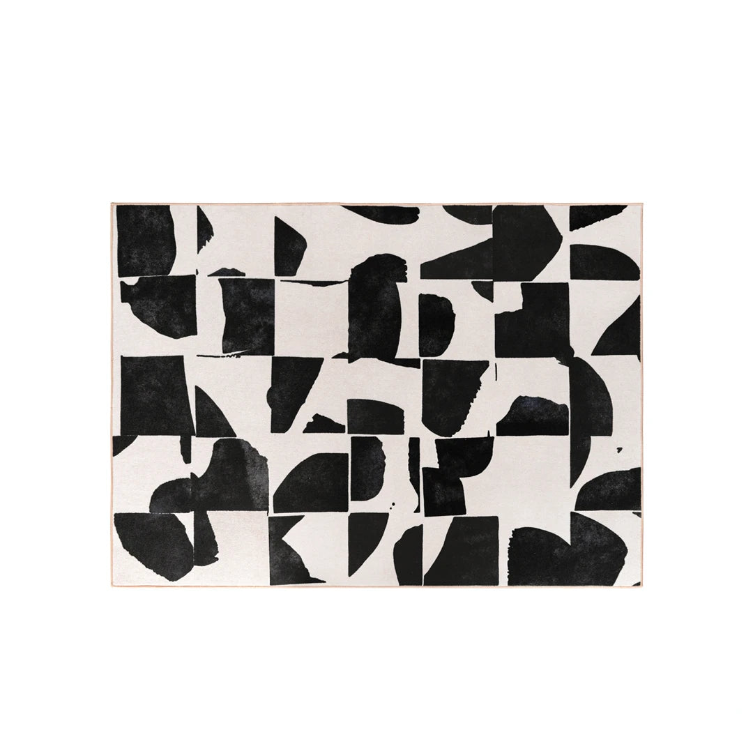 Fashion Style Carpet for Living Room Geometric Striped Decor Home Large Area Sofa Black White Rugs Bedroom Plush Non-slip Mat