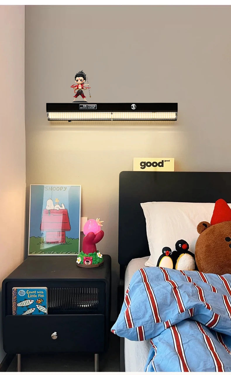 Bedroom Bedside Wall Lamps Children's Room Long Strip Lamp Retro Industrial Style Home Decor Living Room Mirror Front Wall Light