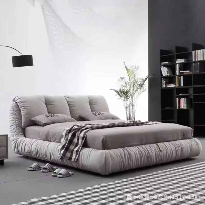 Bedroom Unique Minimalist Beds Nordic Organizer Upholstery Sleeping Fancy Bed Lounge Frames Queen 180x200cm House Accessories