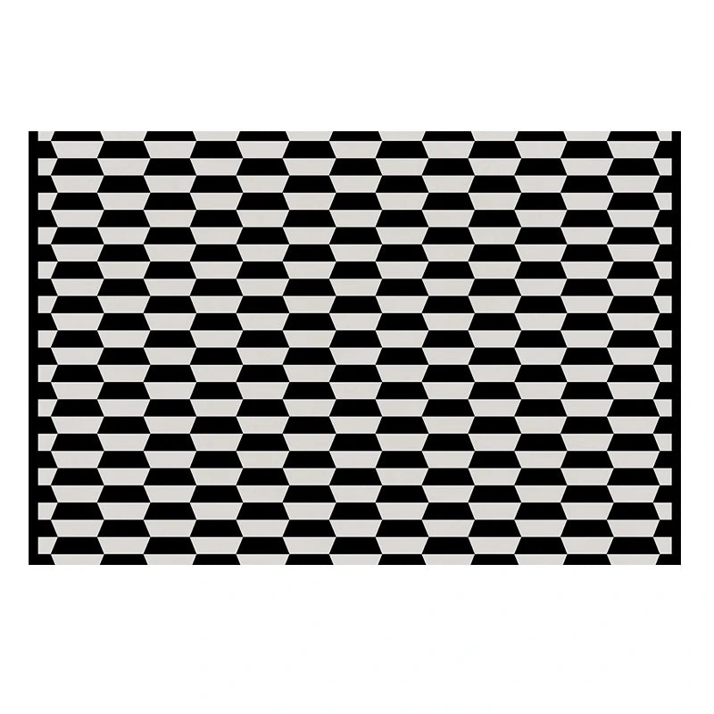 Fashion Style Carpet for Living Room Geometric Striped Decor Home Large Area Sofa Black White Rugs Bedroom Plush Non-slip Mat