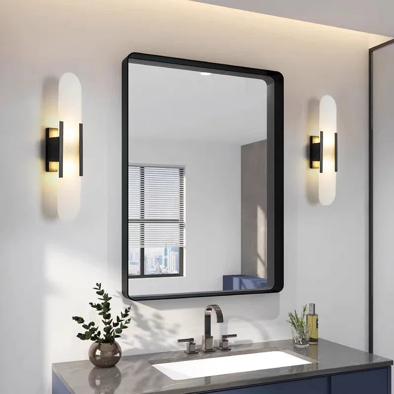 Modern Nordic High-End Marble Bedroom Bedside Lamps Living Room Wall Lighting Elegant Room Decor Marble Interior Wall Led Lights