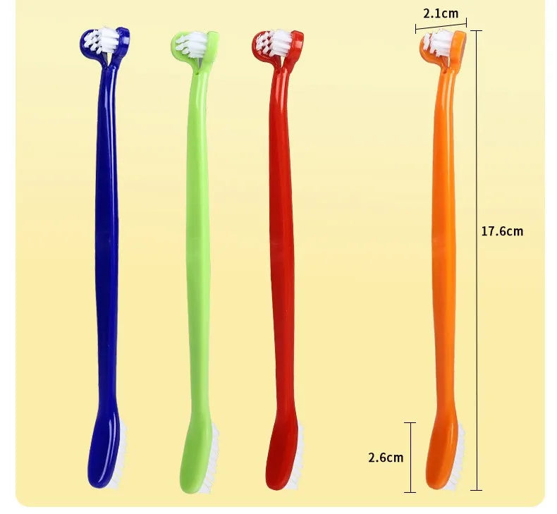 Dog Toothbrush Double-head Dogs Toothbrushes Oral Care Dog Teeth Cleaning Small Pet Mouth Cleaning Cat Toothbrush Pet Products