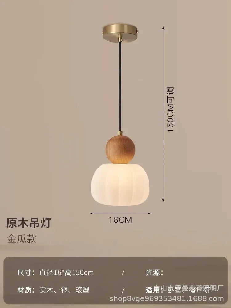 Cream Wind Bedroom Chandelier Simple Children's Bedside Chandelier Modern Creative Jack-o '-lantern Nordic Restaurant Lamps