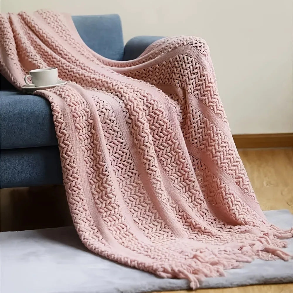 Nordic Style Soft And Comfortable Air-Conditioning Blanket Sofa Blanket Bed End Single for Hotel Homestay Living Room Bedroom