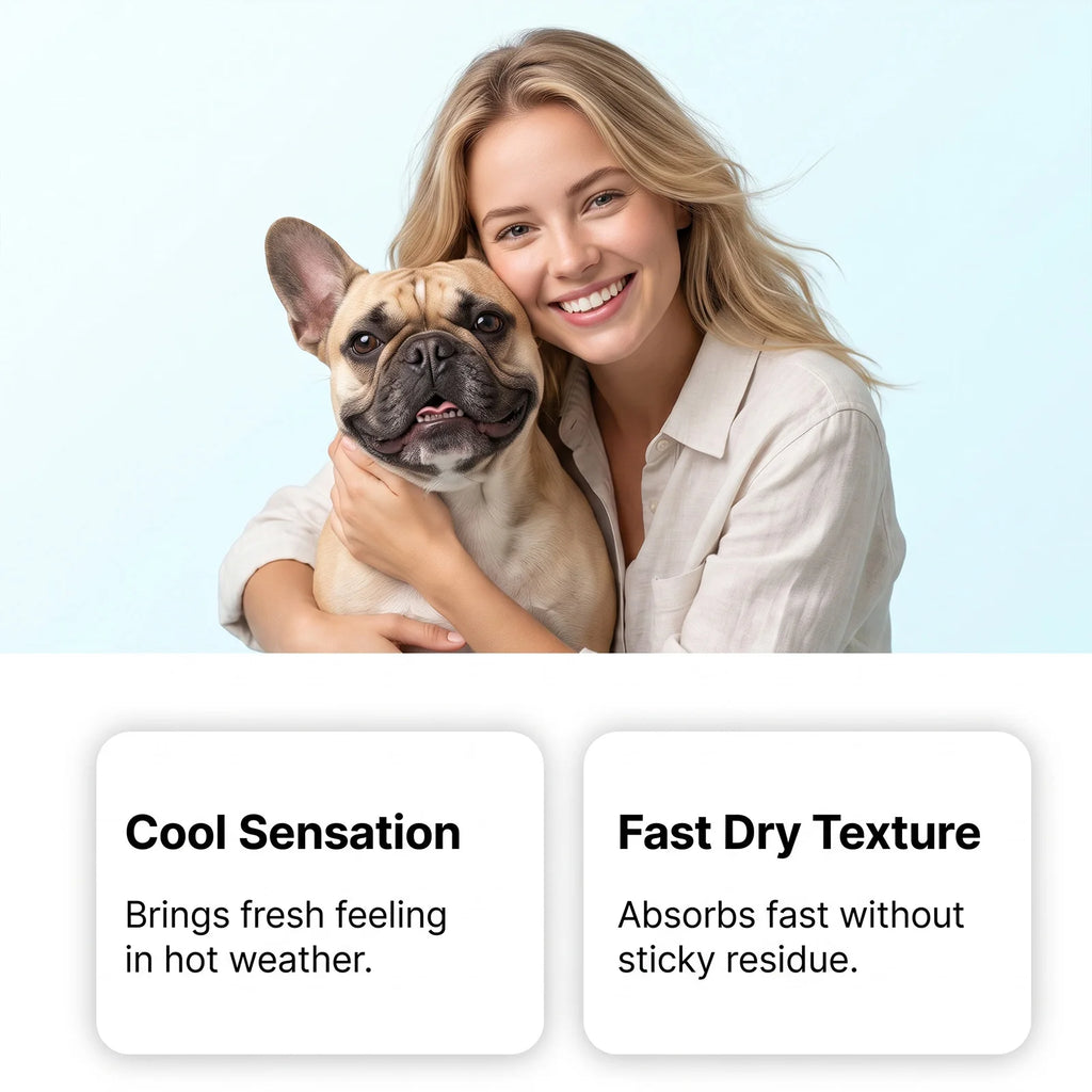 Pet Summer Cooling Spray Gentle Instant Heat Relief Refreshing Mist Waterless Portable Outdoor Quick Cooling Pet Care Supplies