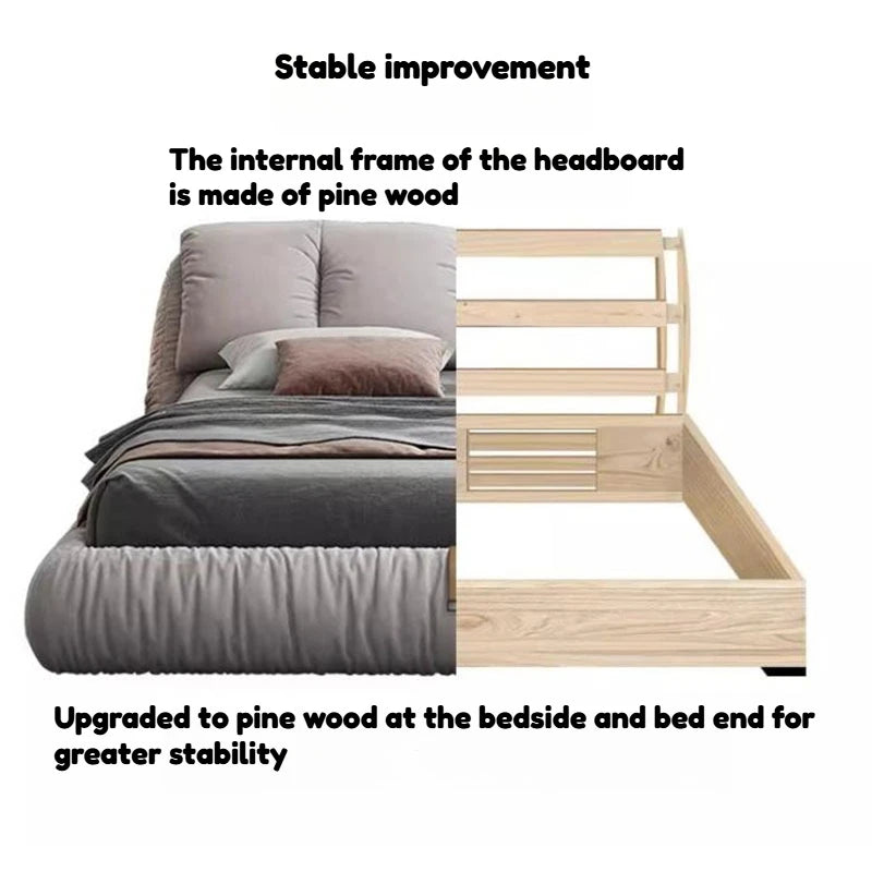 Bedroom Unique Minimalist Beds Nordic Organizer Upholstery Sleeping Fancy Bed Lounge Frames Queen 180x200cm House Accessories
