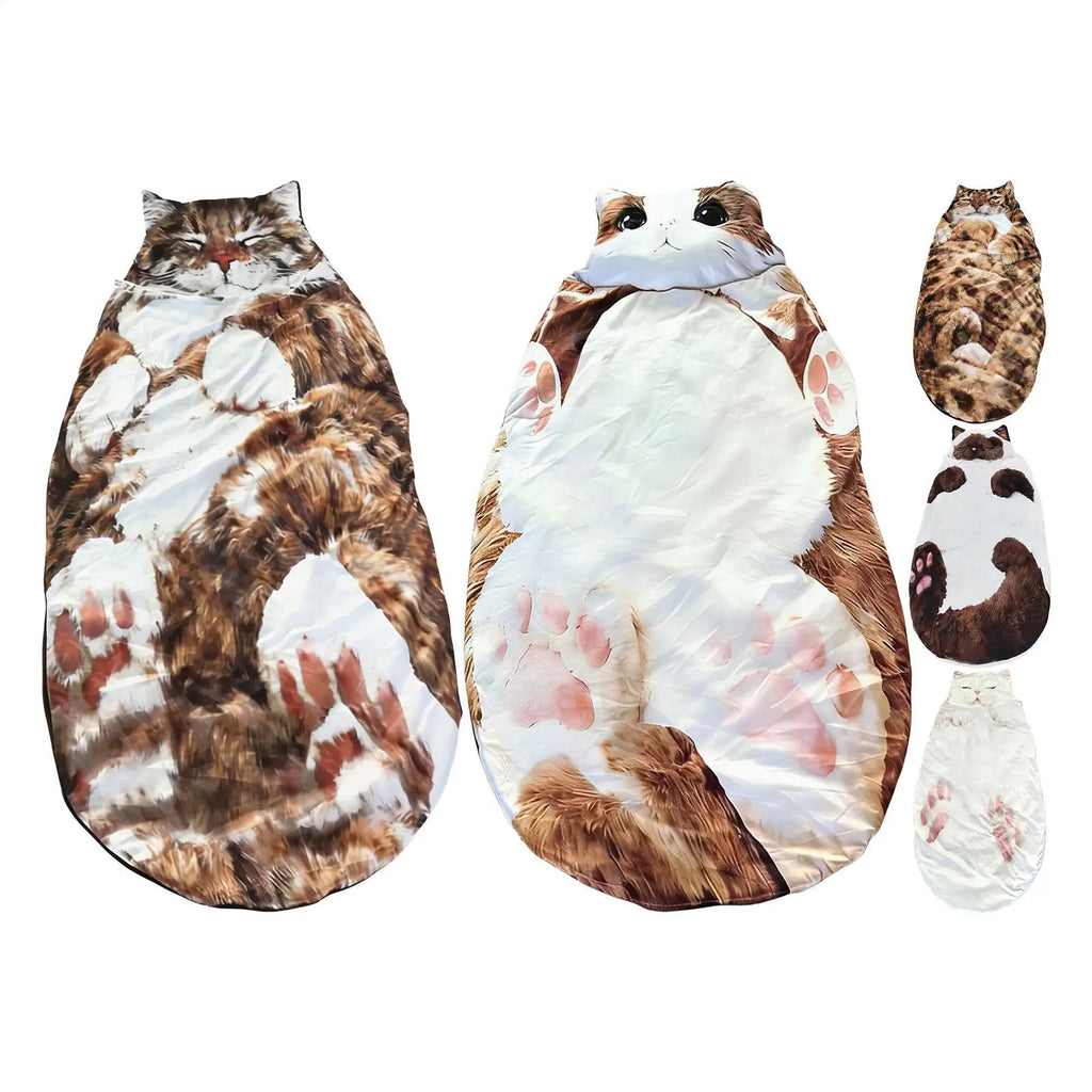 Adult Sleeping Bag Soft Warm Room Decor Cat Envelope Warm Sleeping Bag For Indoor Home Bedroom Living Room Apartment Dorm Hotel