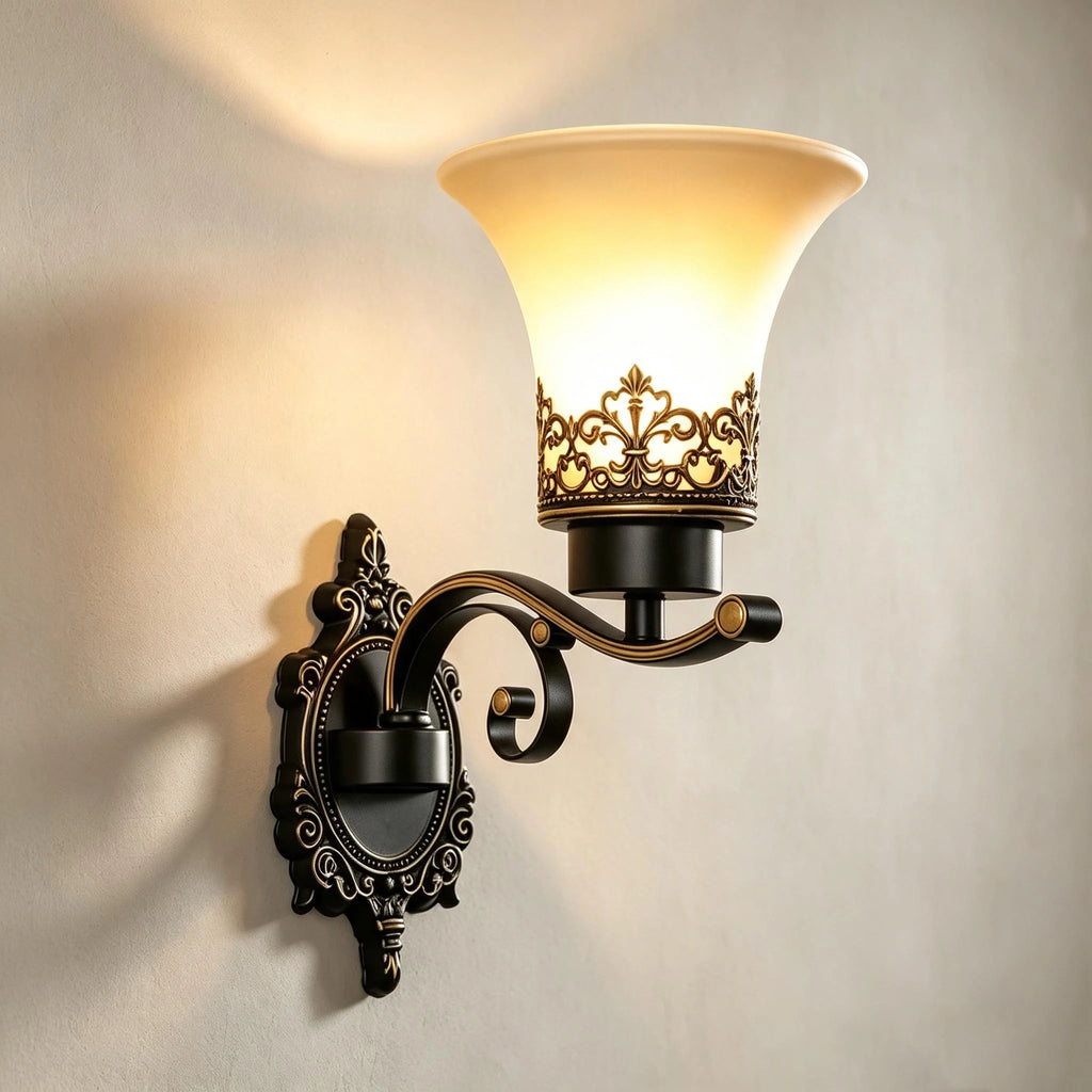 American Living Room Wall Light Luxury Bedroom Bedside Lamp Nordic Creative Living Room Background Wall Room Aisle Glass Light