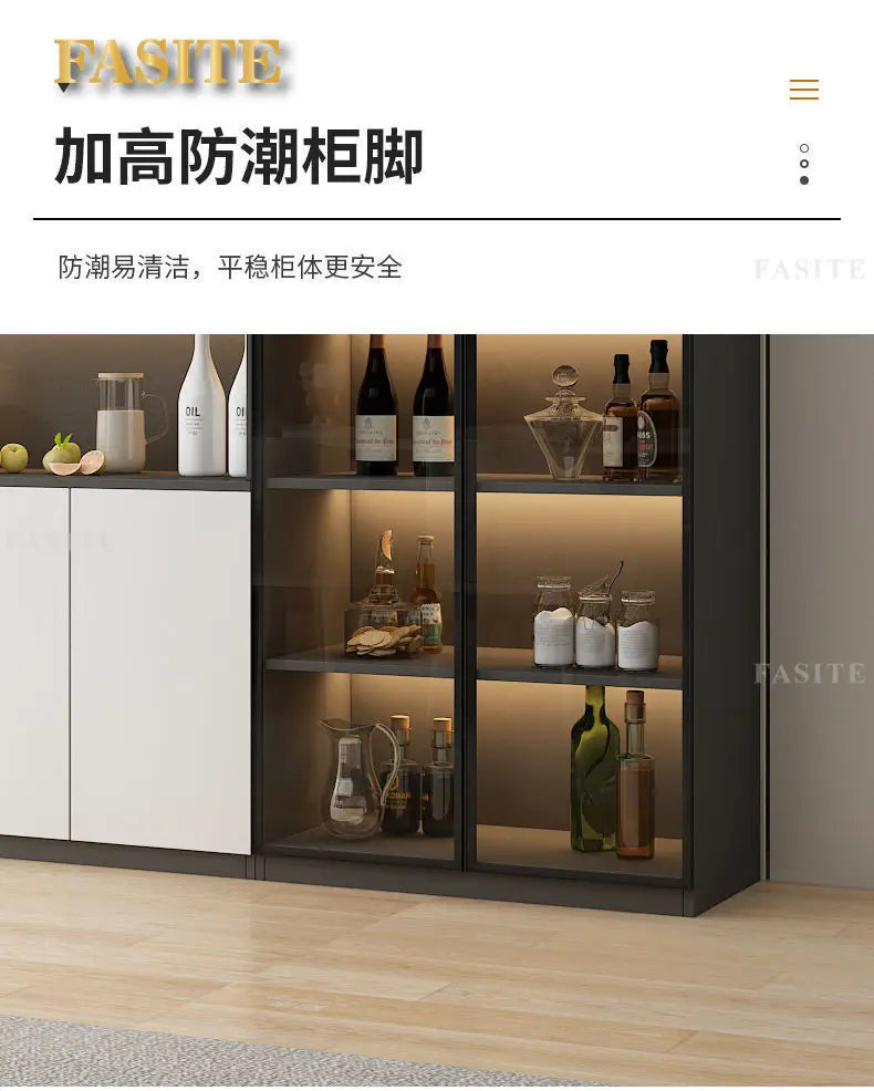 LivingRoom Cabinet Premium Solid Wood Dining Side Cabinet Integrated Household Light Luxury High-end Wine Cabinet Storage Locker