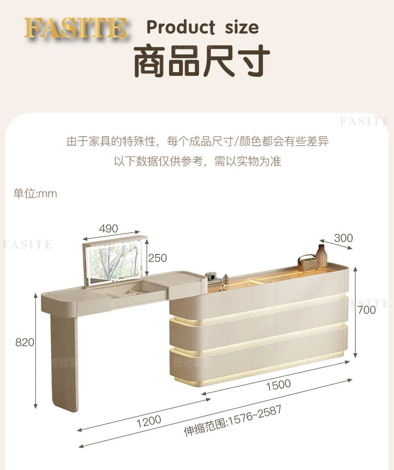 Bedroom integrated very narrow flip retractable storage cream wind French bedside cabinet
