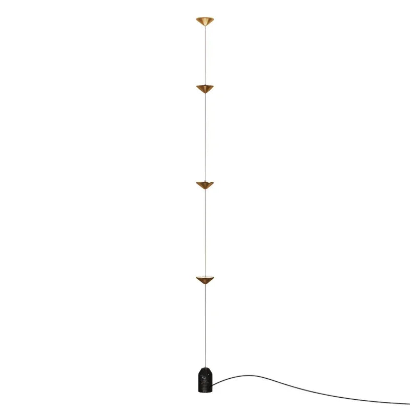 Modern Living Room Hallway Wall Floor Lamp Cone Desigh Art Decorative Iron Hanging Cable Floor Lamp for Bedroom Indoor