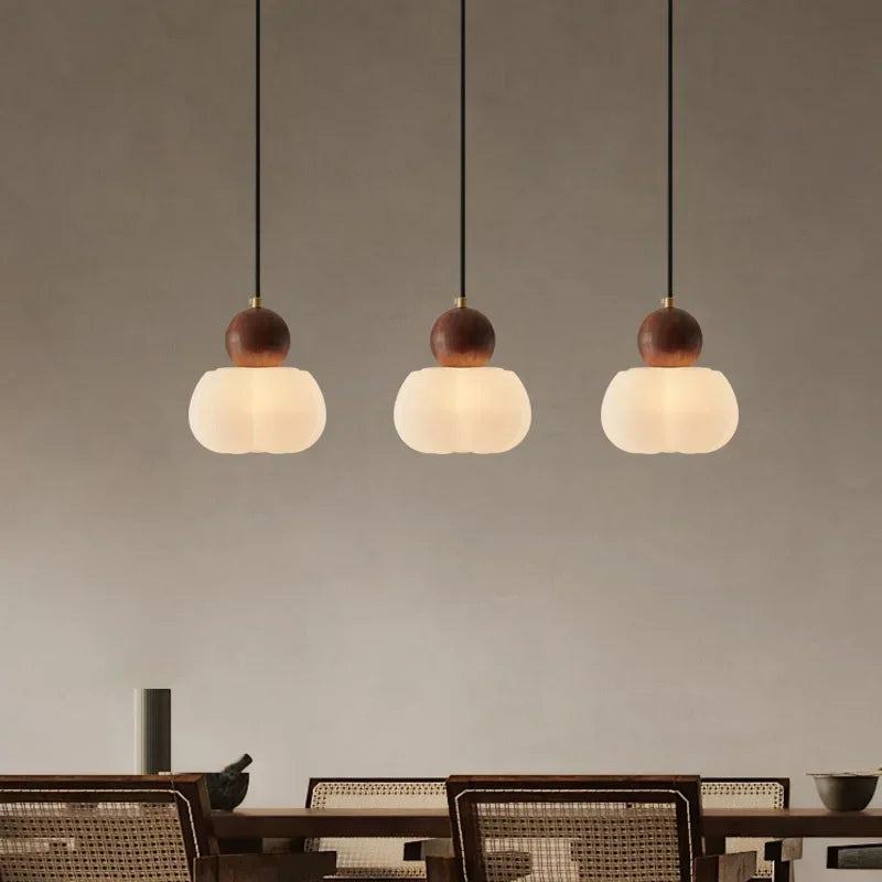 Cream Wind Bedroom Chandelier Simple Children's Bedside Chandelier Modern Creative Jack-o '-lantern Nordic Restaurant Lamps