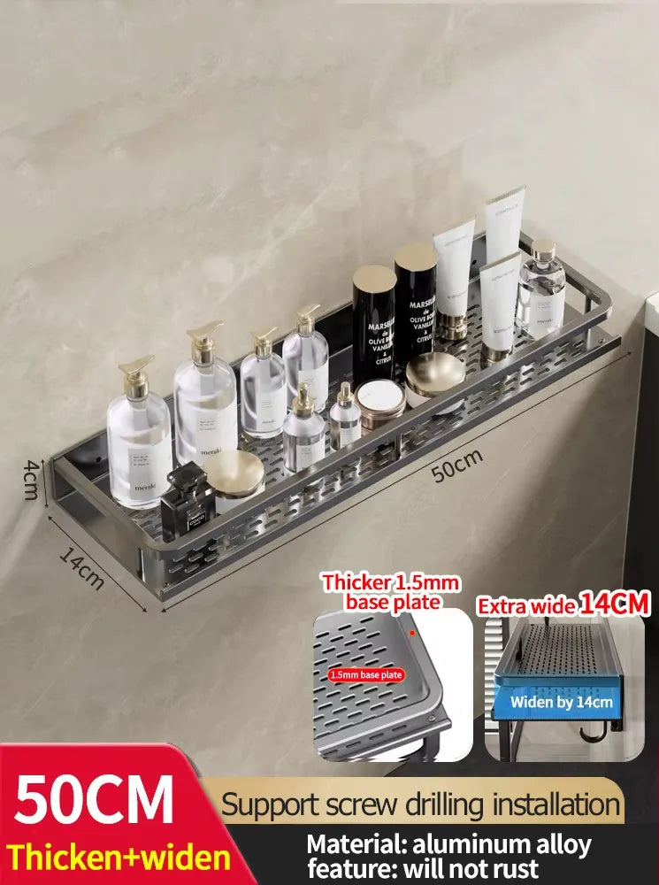 Bathroom Rack Bathroom Shelf Toilet Space Aluminum Hanging Rack Bathroom Organizer Hang on the Wall