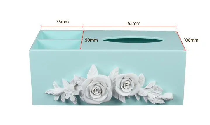 Living Room Multifunctional Wooden Tissue Storage Box,Household Tea Table, Remote Control Rack