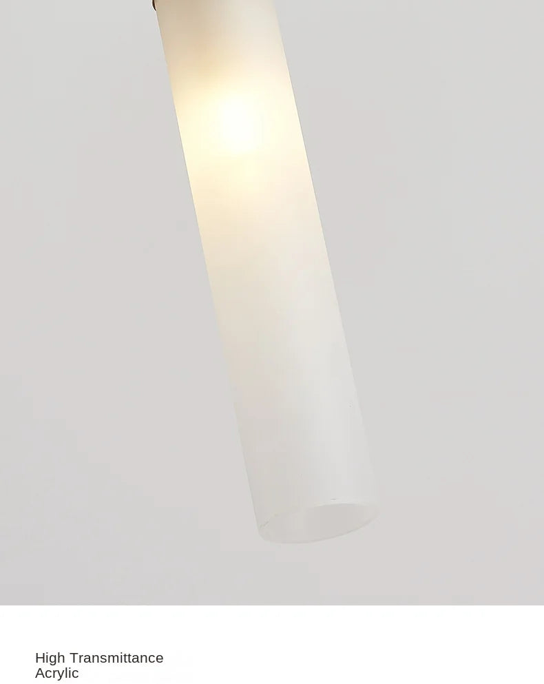 Nordic Modern Home Living Room LED Chandelier Bar Counter Bedroom Homestay Balcony Simple Yellow Cave Stone Chandelier