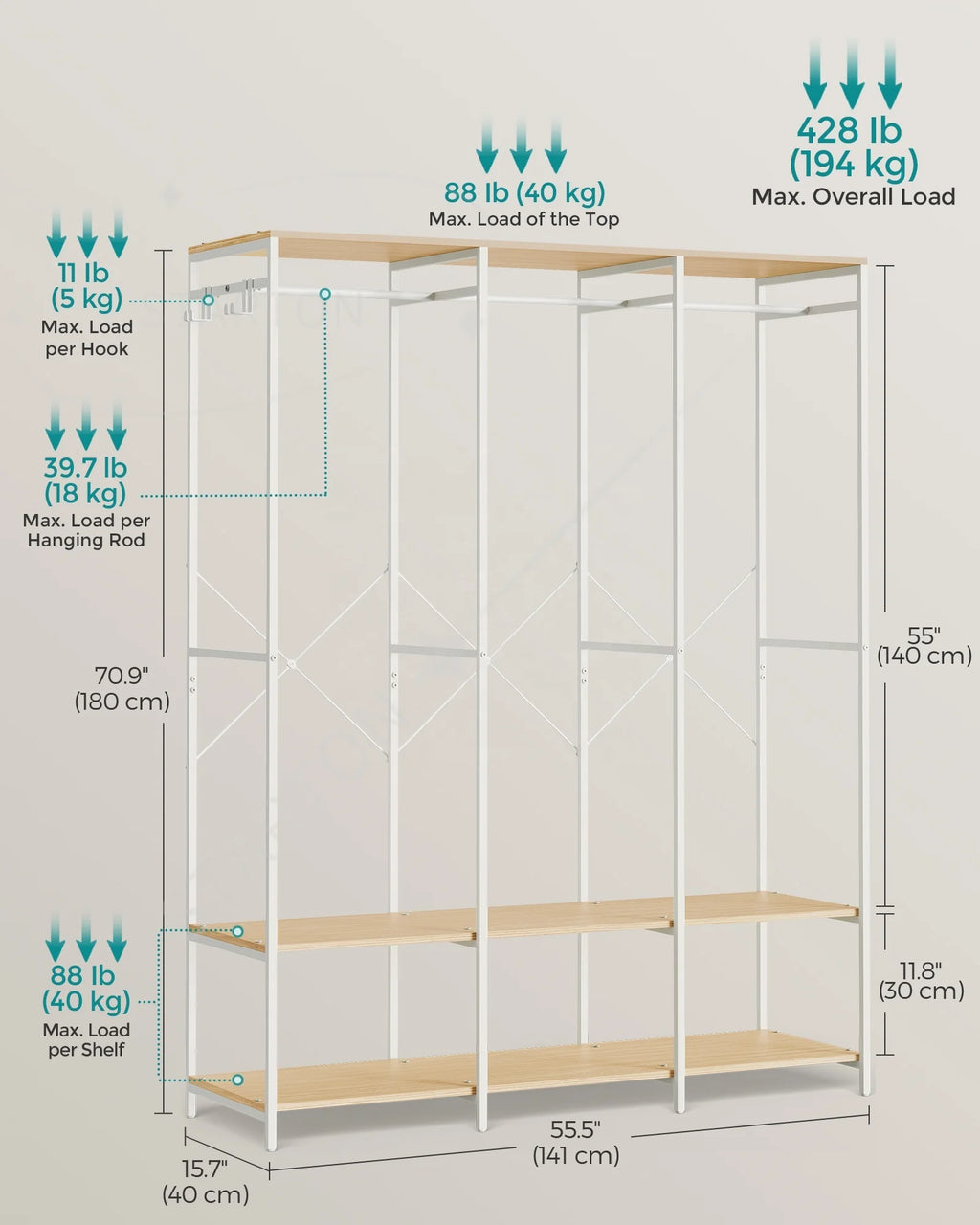 Large Closet Bedroom Extendable Wardrobe Modern Bedroom Furniture Clothes Wardrobe Closet