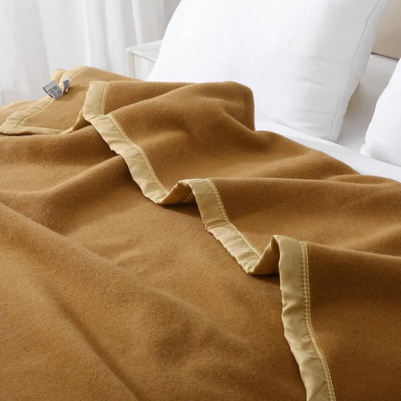 100% Wool Blankets 1.5*2/1.8*2/2*2.3m Fleece Blanket Sleeping Warm Comforter Blankets For Winter Adult Children Bedding Camping