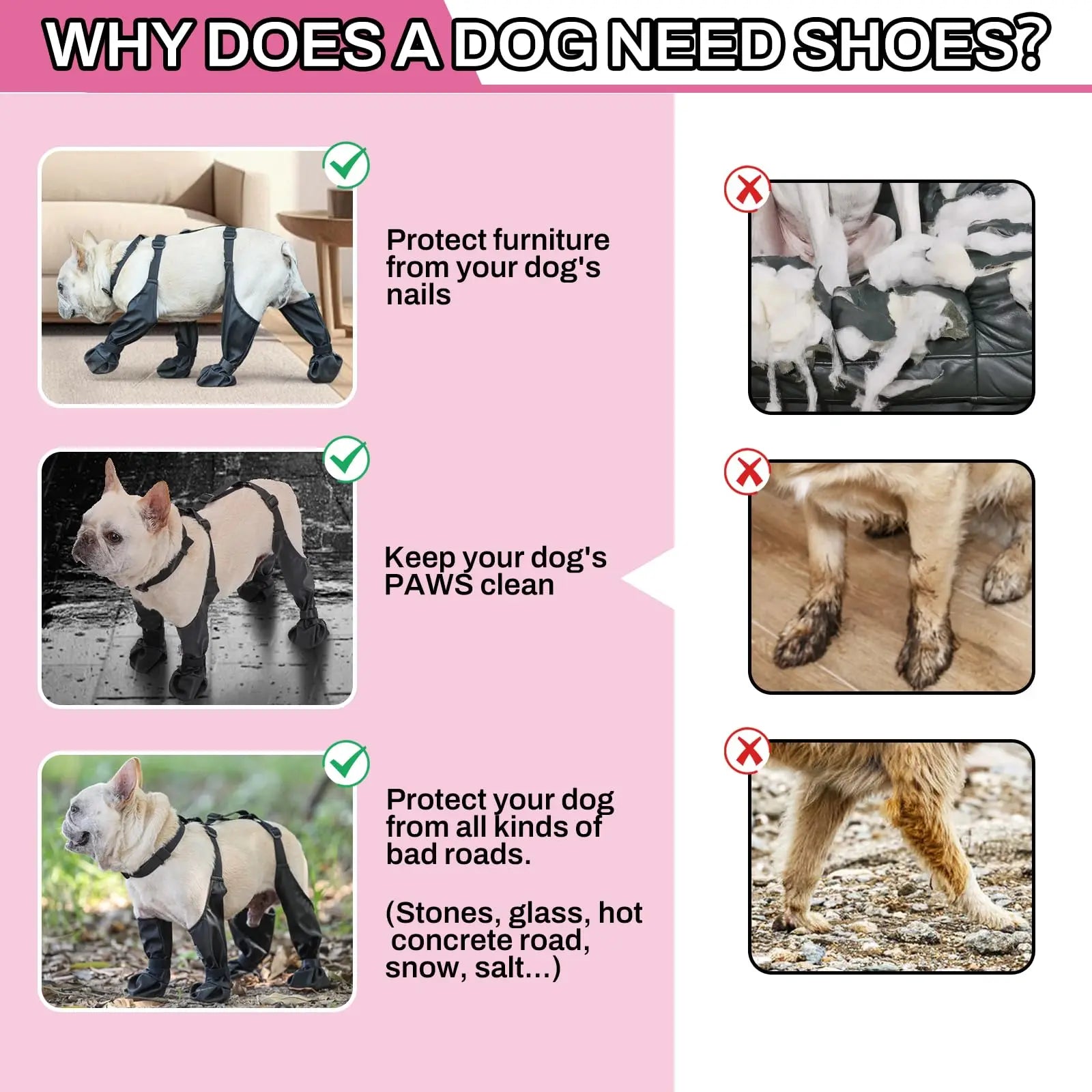 Dog Full Leg Waterproof Shoes Mud Stain Resistant Non Slip Pet Boots Protective Rain Gear For Small Medium Dogs Outdoor Walks
