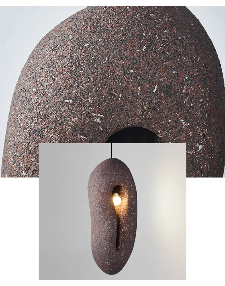 Online Celebrity Designer Dining Room Qingba Small Droplight Japanese Wabi Sabi Retro Red Home Stay Bedside Pendent Lamp