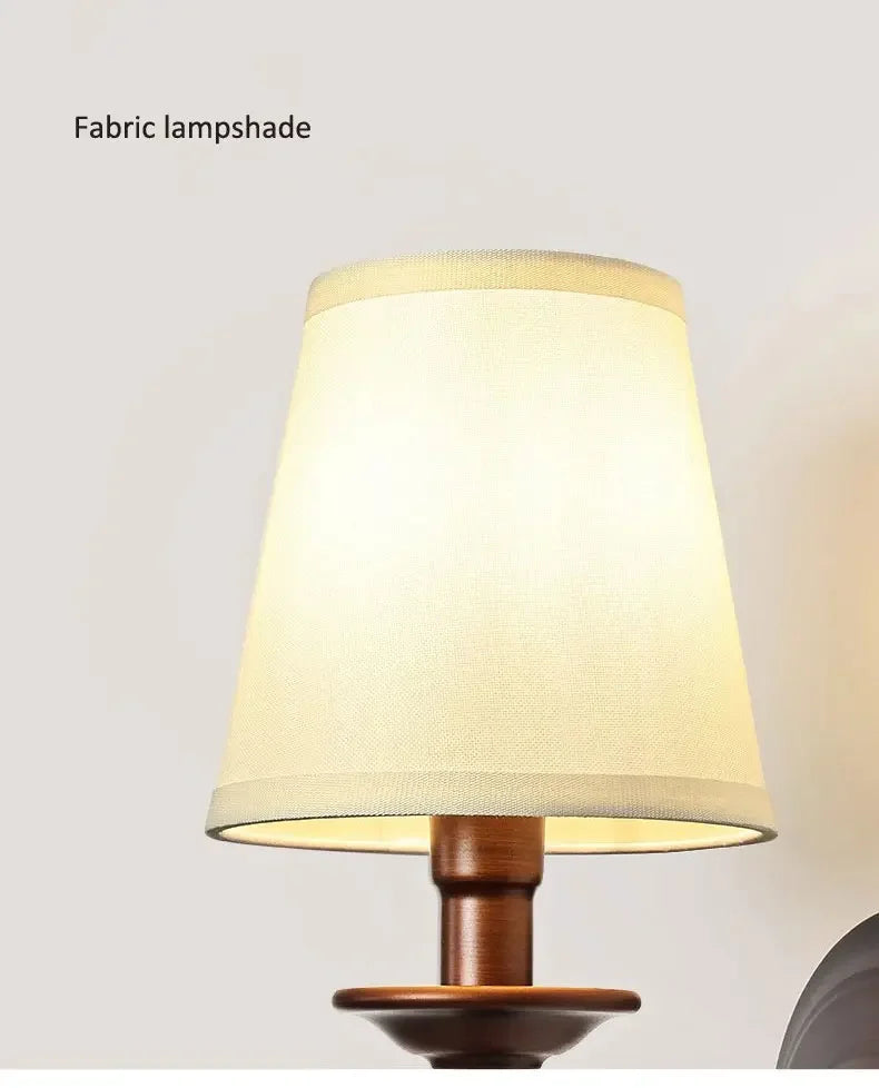 Retro Bedroom Bedside Wall Lamp Modern Simple European Style Hotel Living Room Study Corridor Wall Light Mirror Headlight