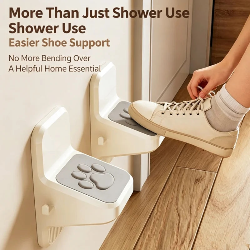 Bathroom foot stool for bathing, non-drilling step plate, elderly and pregnant person's bathroom shower foot cleaning device