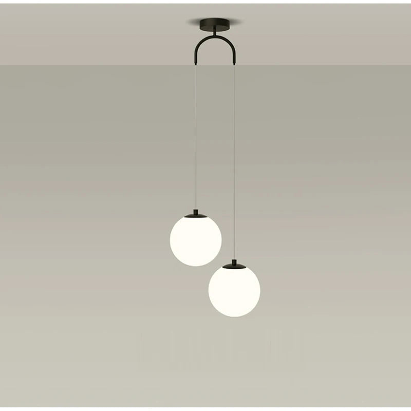 Bedroom Bedside Hanging Pendant Lamp Glass Ball LED Chandelier Lighting Ceiling Modern Interior Home Decor Lights Dining Kitchen