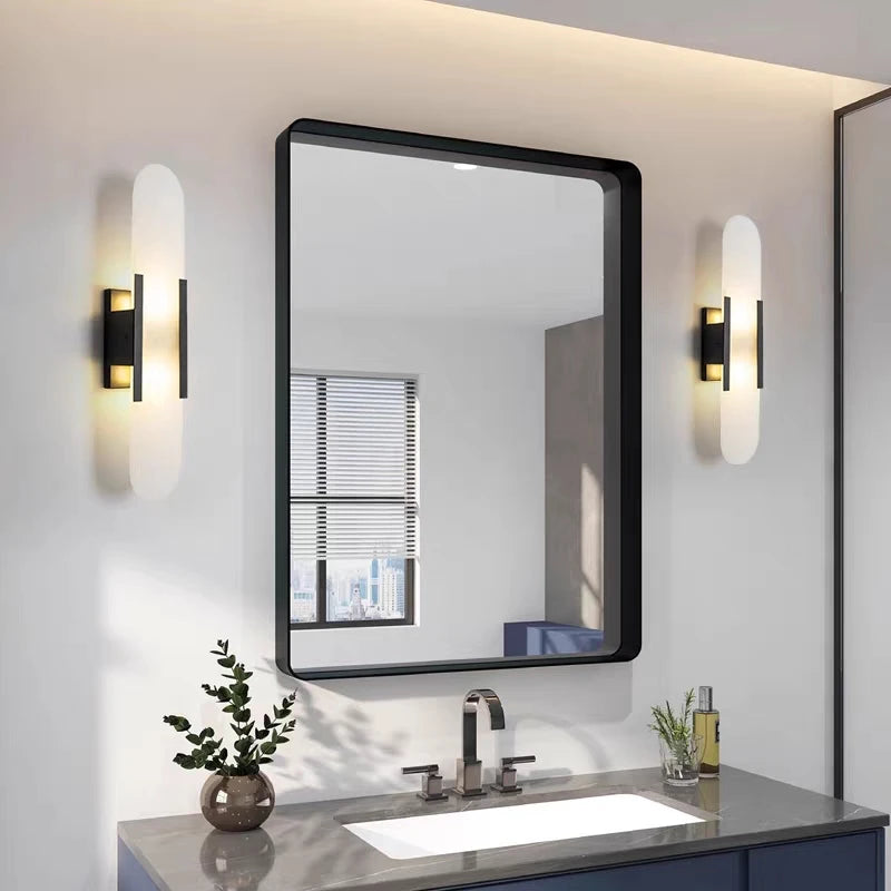 Modern Nordic High-End Marble Bedroom Bedside Lamps Living Room Wall Lighting Elegant Room Decor Marble Interior Wall Led Lights