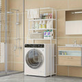Bathroom Toilet Storage Rack, Balcony Washing Machine Shelf, Multi-Layer Metal Storage Rack with Toilet Paper Holder