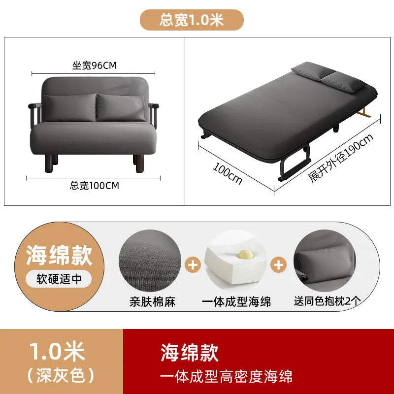 Portable Bedroom Folding Bed Single Pliable Office Sofa Folding Bed Guest Adults Cama Plegable Para Dormir Furniture Home